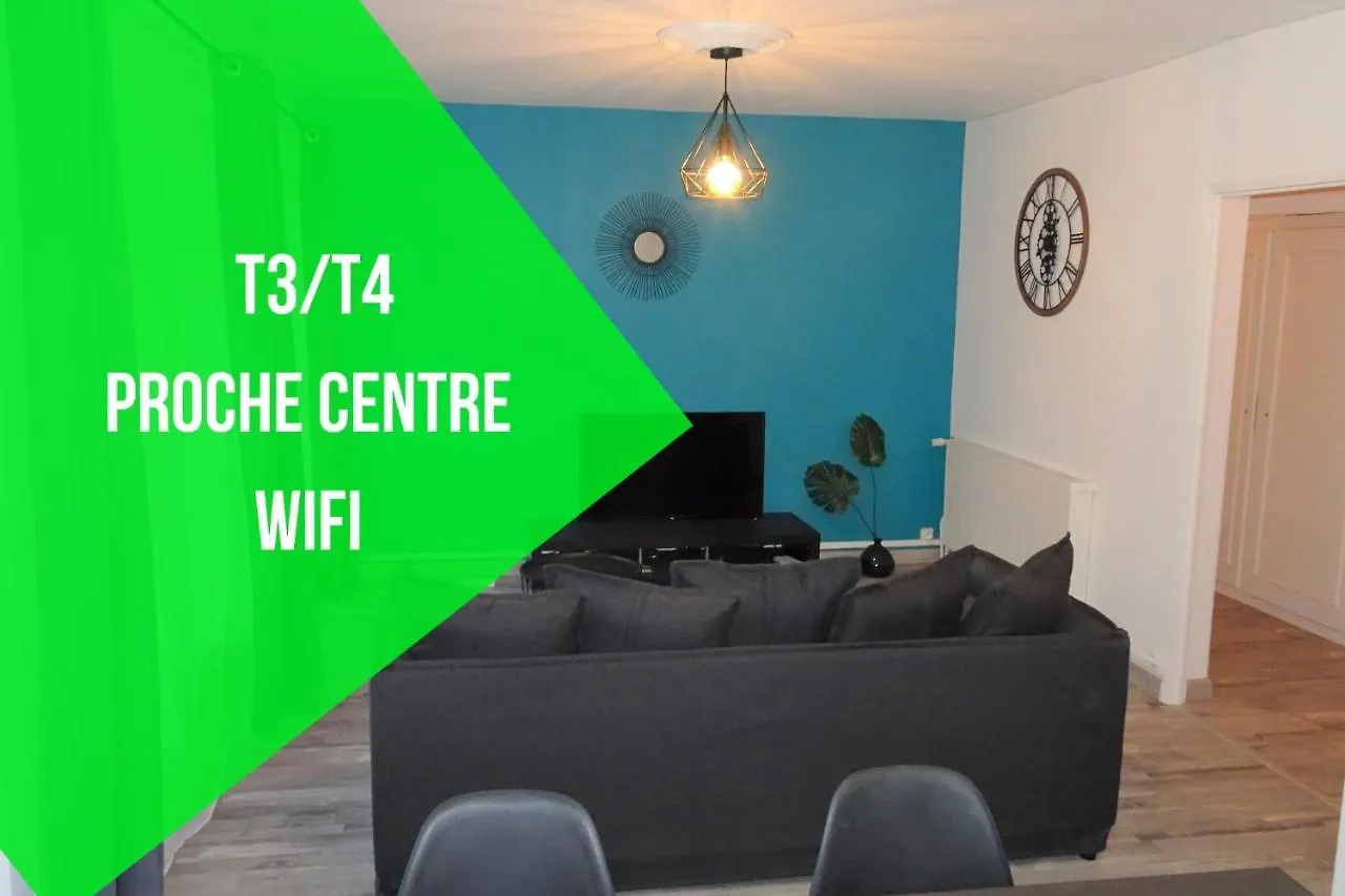 Grand appartement T3/T4 proche des berges du Cher Montluçon France